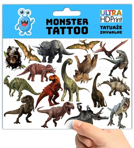 UMÝVAJÚCE DOČASNÉ TETOVANIE PRE DETI DETI DINOSAURY ORIGINÁLNE DIZAJNY
