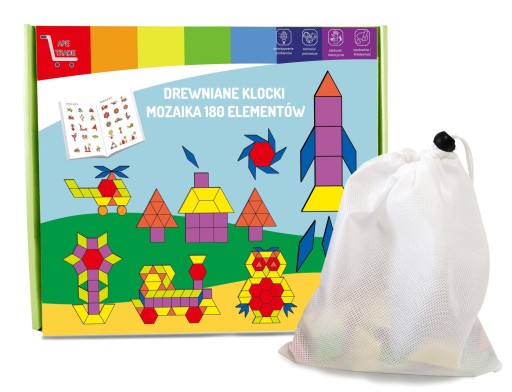 DREVENÁ HRA MONTESSORI PUZZLE 180 dielikov