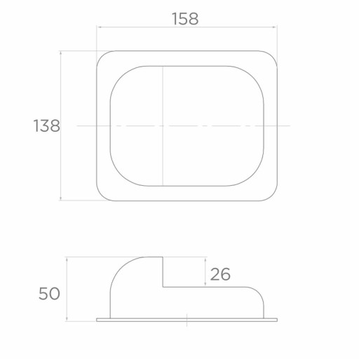 Skrutkovací doraz brány PSG 61.091 (158x138/H50)