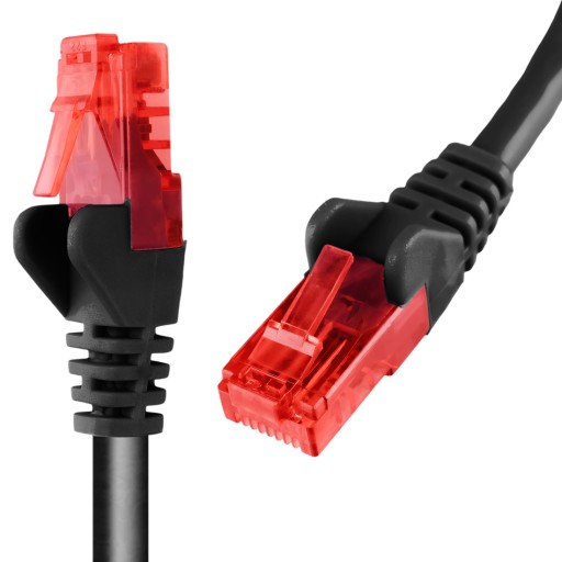 Prepojovací kábel RJ45 CAT 6 U/UTP AWG24, čierny, 5 m