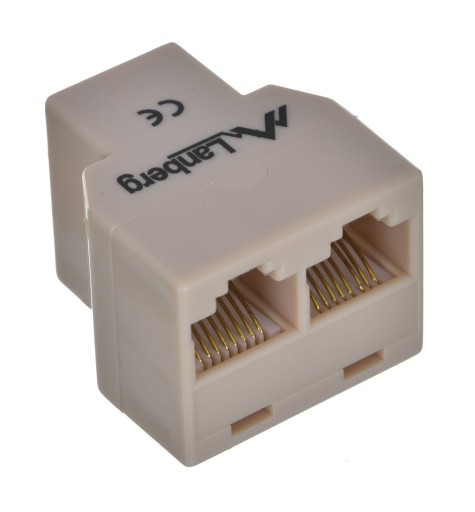 LANBERG SIEŤOVÝ KONEKTOR RJ45 -> 2X RJ45 AD-RJ4