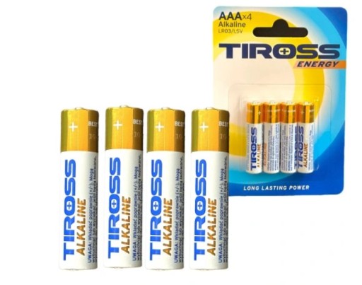 Alkalická batéria Tiross AAA (R3) 4 ks.