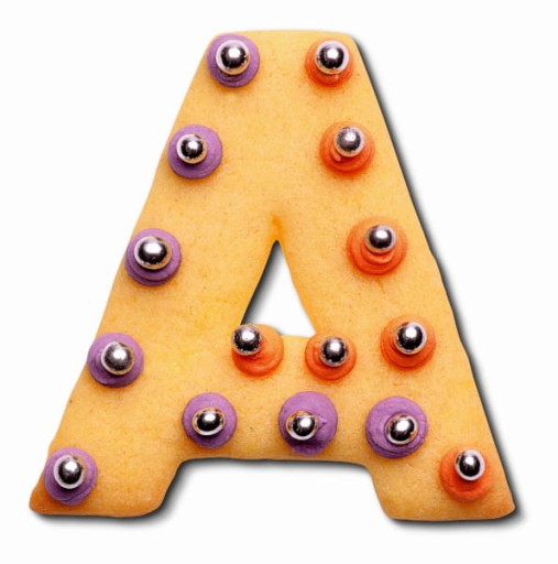 Formička v tvare A - 6,5 cm - abeceda