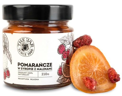 Pomaranč v sirupe s malinami na čaj 210 g