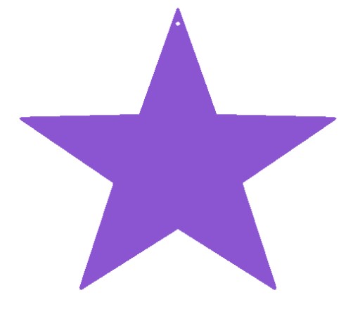 Dekor prívesok, prelamovaná dekorácia STAR, farby