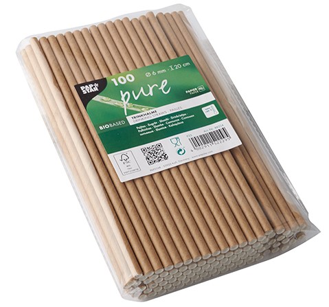 ECO KRAFT PAPIEROVÉ SLAMIKY RÚRA 6mm 20cm 100ks
