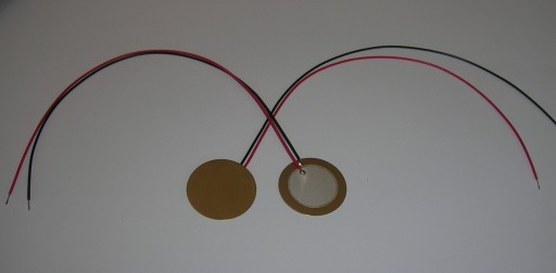piezomenič 27mm, káble 20cm