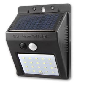 LED SOLÁRNE záhradné LAMPA SO SNÍMAČOM, vonkajšie