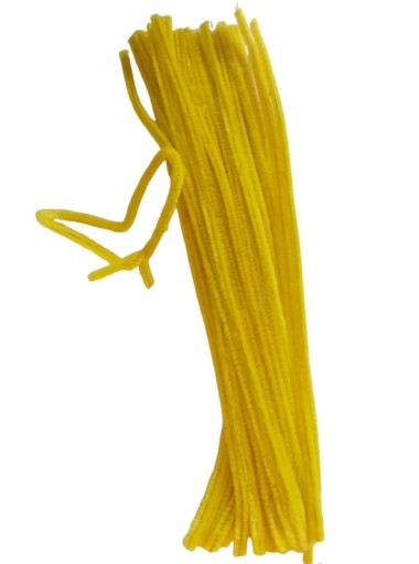 Kreatívne žlté drôtiky, 40 kusov, 30 cm