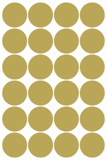 Nálepky CIRCLES Bodky 5cm 24ks ZLAT