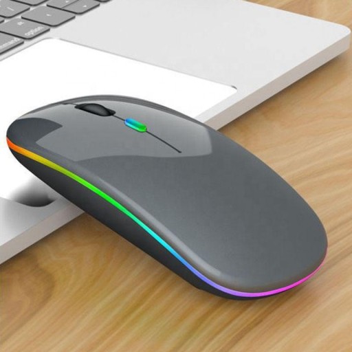TICHÁ BEZDRÔTOVÁ MYŠ S RGB OSVETLENÍM