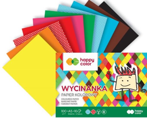 Farebný papierový výrezový blok A5/10 Happy Color