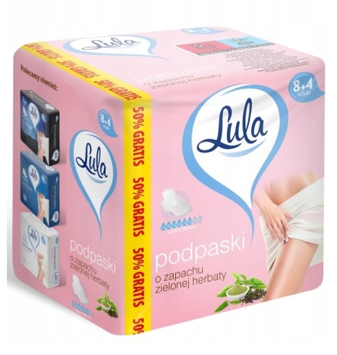 LULA hygienické obrúsky s vôňou zeleného čaju - super savé 1 bal.-12