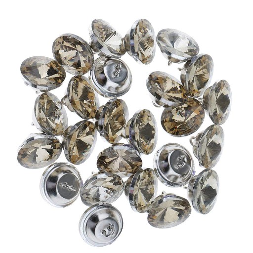 Gombík čalúnenia 30 mm Crystal HNEDÁ
