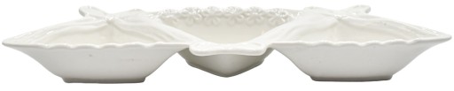 VINTAGE 3-dielny keramický tanier, 30 cm