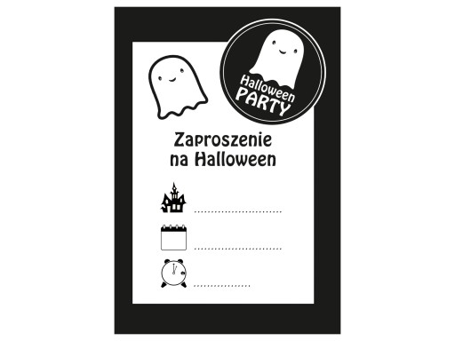 Halloweenske pozvánky Merry Ghost 6 ks