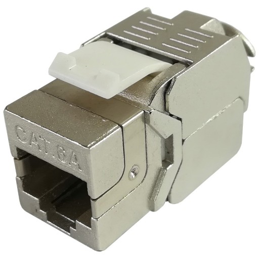 Keystone RJ45 kat.6A STP zásuvka, bez náradia