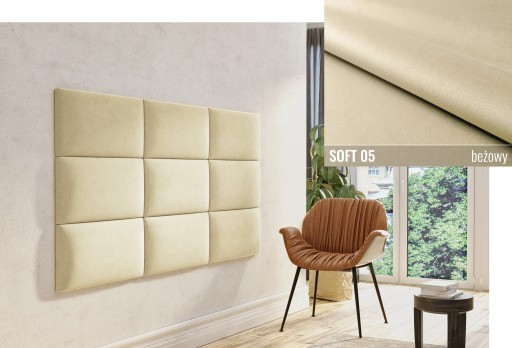 60 X 30 ČALÚNENÉ STENOVÉ PANELY MÄKKÉ ČELO