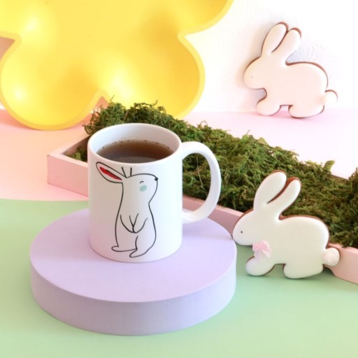 Hrnček Funny Bunny s potlačou, 300ml, darček pre veľkonočného zajačika