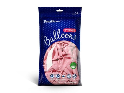 BLEDO RUŽOVÉ BALÓNY pastelové silné 27 cm 12 palcov 50 ks na girlandy