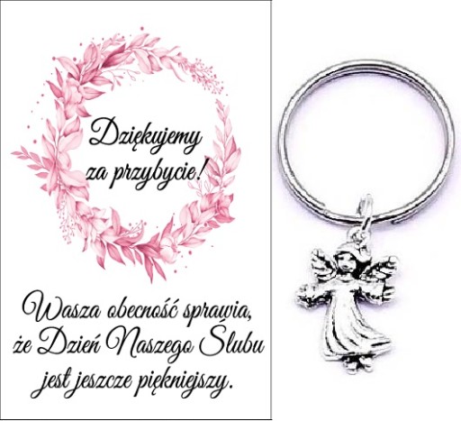 ĎAKUJEME HOSTOM DARČEK SVADOBNÝ ANJEL KĽÚČOVKA SPOMIENKY