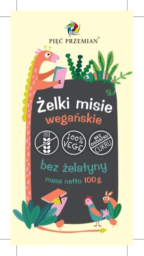 PÄŤ PREMENY JUMMY MEDVEĎOV BEZ CUKRU a ŽELATÍNY Vegan 100g