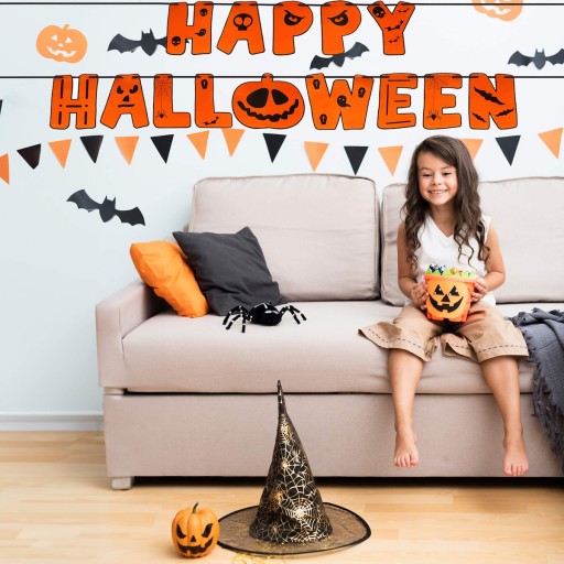 GARLANDA, HAPPY HALLOWEEN, TEKVICA, PANAN, 200 cm