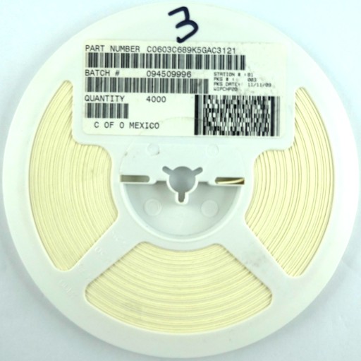 Keramika 6,8 pF 10% 50VDC 100ks.
