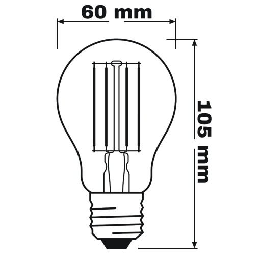LED žiarovka E27 A60 7,5W 75W 2700K FILAMENT OSRAM