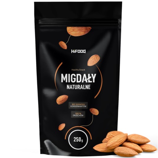 PRÍRODNÉ CELÉ MANDLE 250g HiFOOD CALIFORNIA