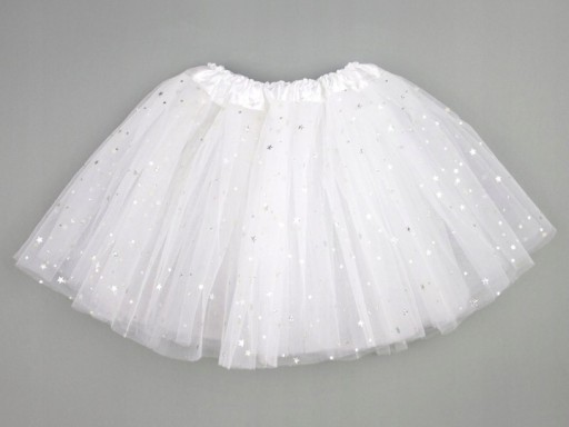 # TYLOVÁ SUKŇA TUTU SUKŇA 30cm BIELA s HVIEZDAMI