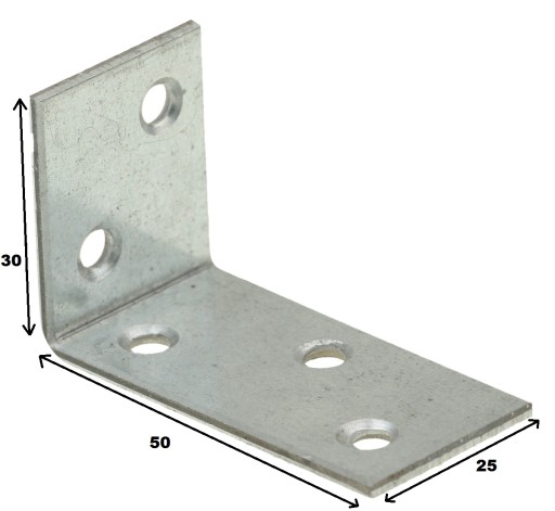TESÁRSKY MONTÁŽNY UHOL 50x30x25mm
