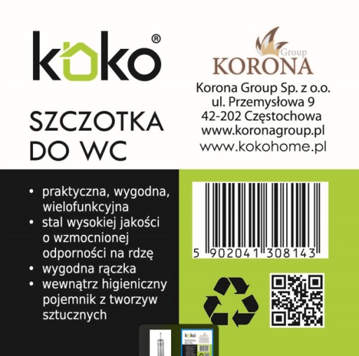 Toaletná kefa s nádobou, nerezová, strieborná