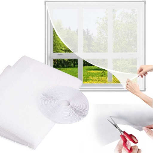 SIEŤKA NA KOMÁRIU NA OKENNÝ HMYZ 150x180 + BIELY VELKÝ SUCHÝ zips PROTI KOMÁROM A MUCHÁM