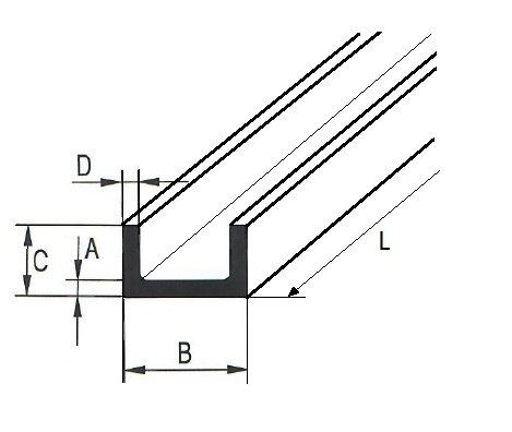 Hliníkový kanál 30x15x2 dĺžka 500mm (50cm)
