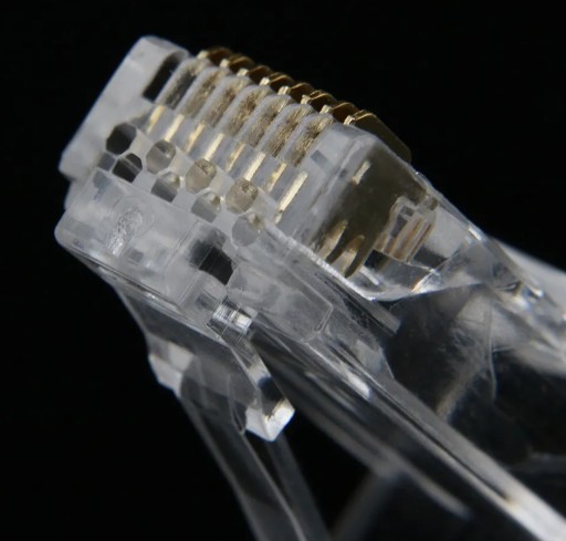 RJ45 zástrčka 8P8C cat5E priechodná EZ 10 ks internet