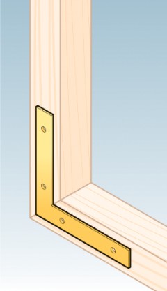 Uholník plochý NA50 pre okenné rámy a zárubne 50x50mm DOMAX 10 ks.