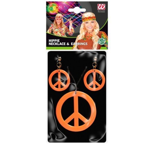 SET ŠPERKOV HIPPY HIPPY WOODSTOCK ORANŽOVÁ