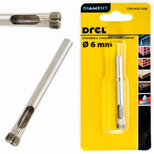 DIAMANTOVÁ OTVOROVÁ PÍLA FRÉZA NA PIRÁČOVÉ OBKLADY 6mm