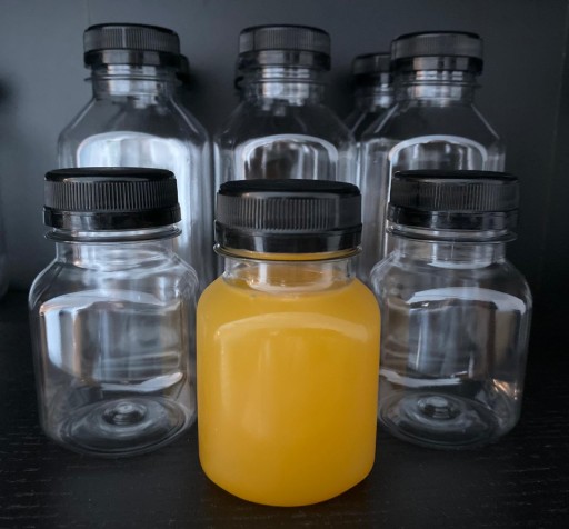 Plastová fľaša s uzáverom, 100 ml, PET fľaša na odber, 10 ks