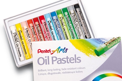 Pastelové olejové pastelky - Pentel - 12 farieb