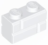 LEGO Brick Brick Wall Wall Brick White 98283 50 dielikov