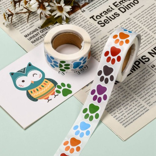 Dekoratívne nálepky Nálepka so psou labkou Scrapbooking so psou labkou 2,5cm 50ks