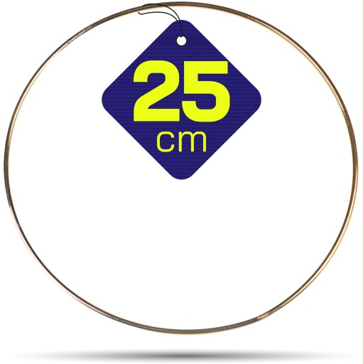 ZLATÁ kovová obruč - drôtený kruh Ø 25 cm