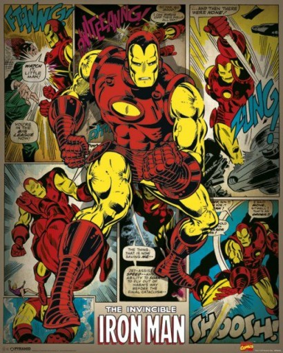 Plagát Marvel Comics Iron Man pre chlapca, 40x50 cm