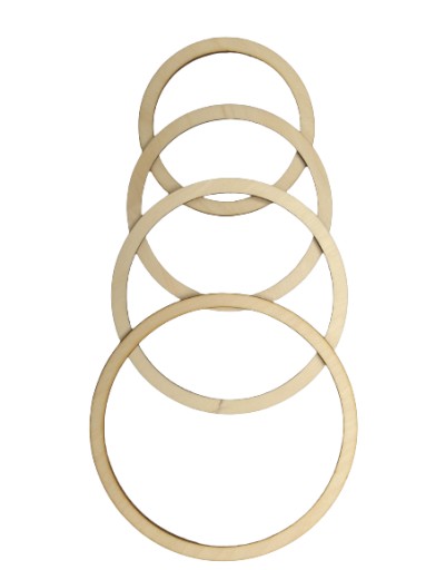 Obruče na lapač snov Macrame Hoops Prírodná drevená obruč Sada 10 kusov