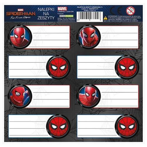 NÁLEPKY NÁLEPKY NA NOTEBOOKY 16KS SPIDERMAN DERFORM