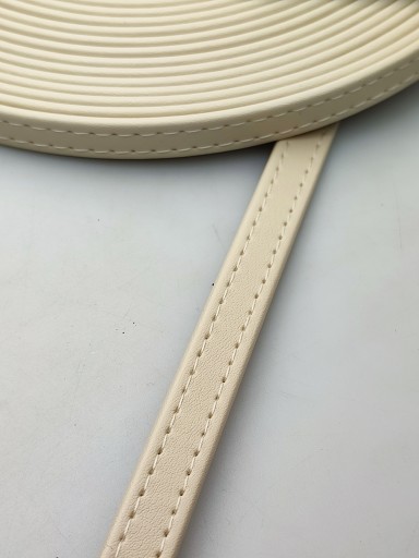 Eko kožený popruh na kabelku 10 mm / 1 meter béžový