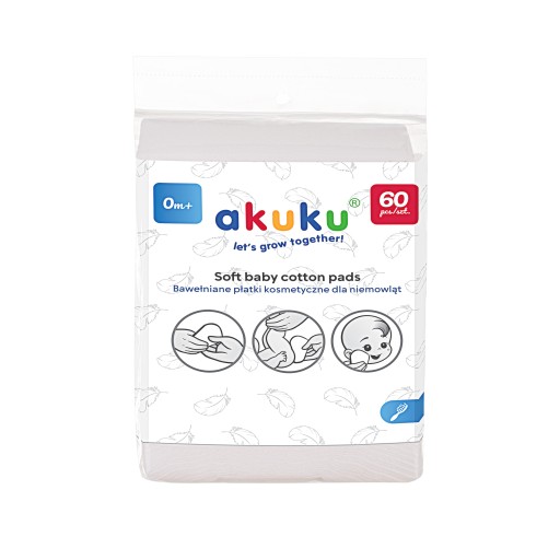 AKUKU BAVLNENÉ KOZMETICKÉ VLOŽKY VEĽKÉ VÝMENNÉ 60