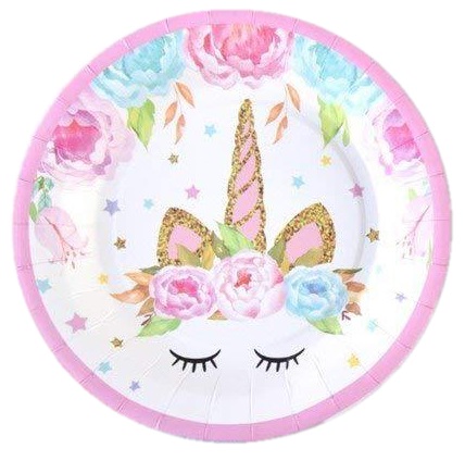Jednorožec papierové taniere, 18 cm, 6 ks - Možnosť doplniť sériu